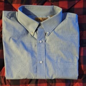 Men's Blue Plaid Shirt